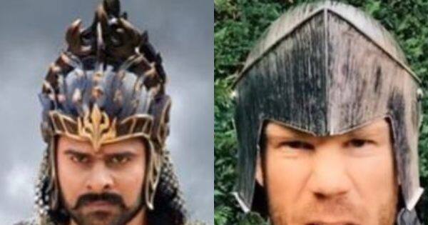Australian batsman David Warner recreates Prabhas' iconic scenes from Baahubali and they are hilarious — watch