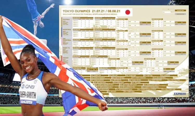 Olympics wall chart: Print at home schedule for 2020 Tokyo Olympic Games