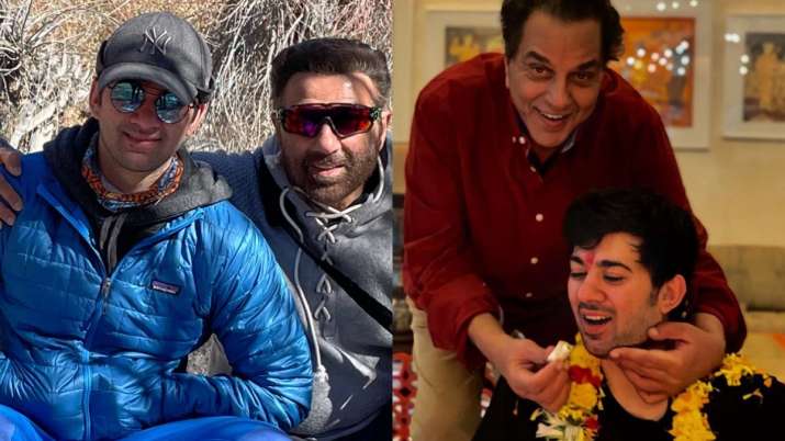 Dharmendra, Sunny and Bobby Deol shower blessings on Karan on his birthday