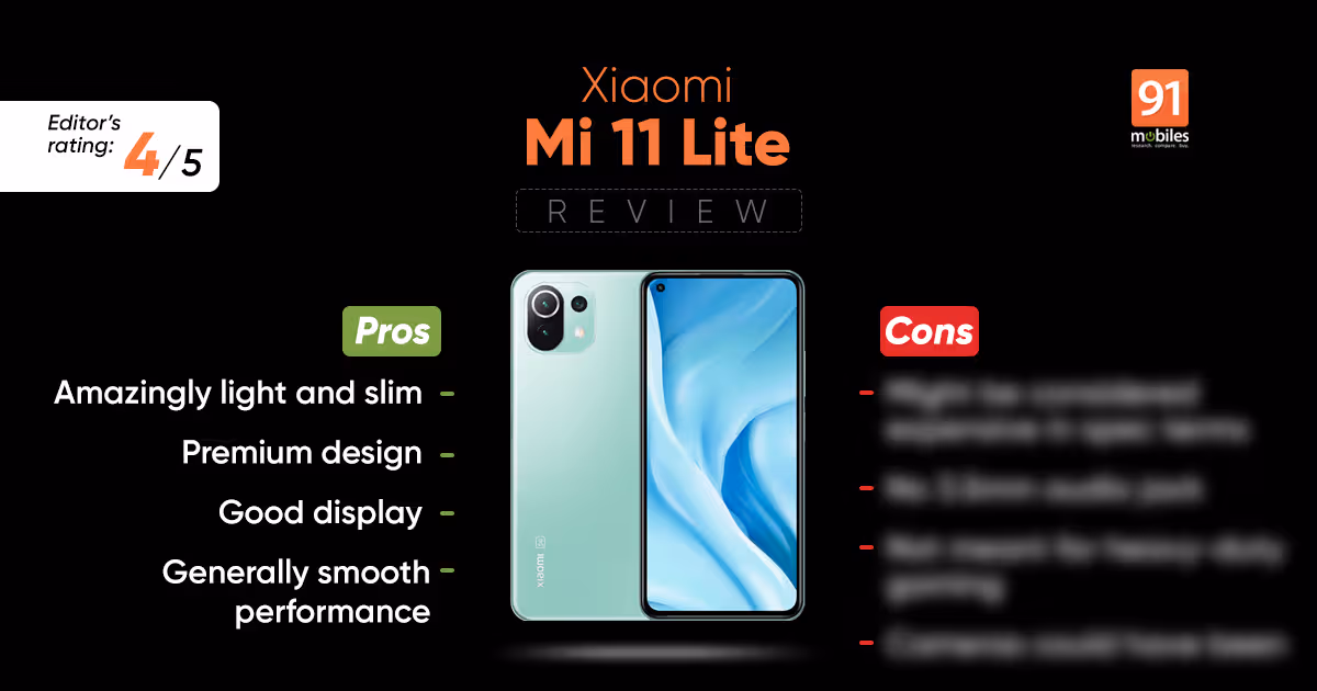 Mi 11 Lite review with pros and cons
