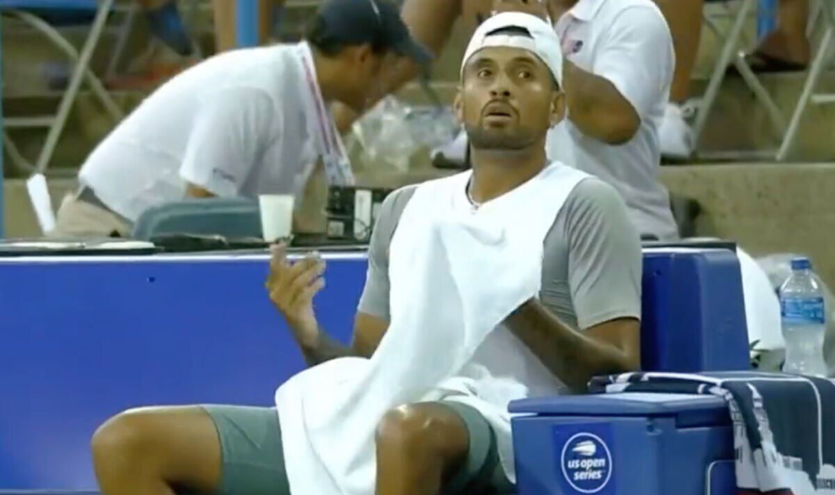 Nick Kyrgios perplexed as match vs Reilly Opelka suspended by lightning at Citi Open