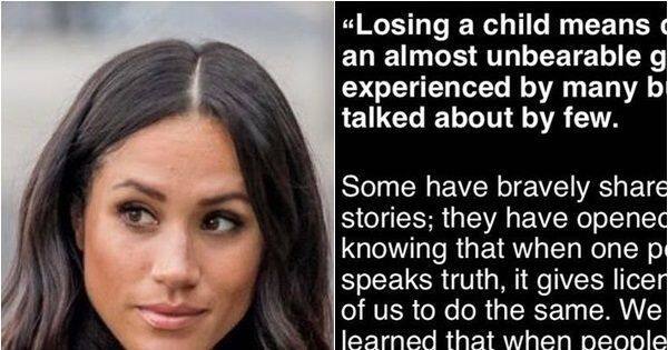 Meghan Markle shares her ordeal on suffering a miscarriage earlier this year; calls it 'almost unbearable grie