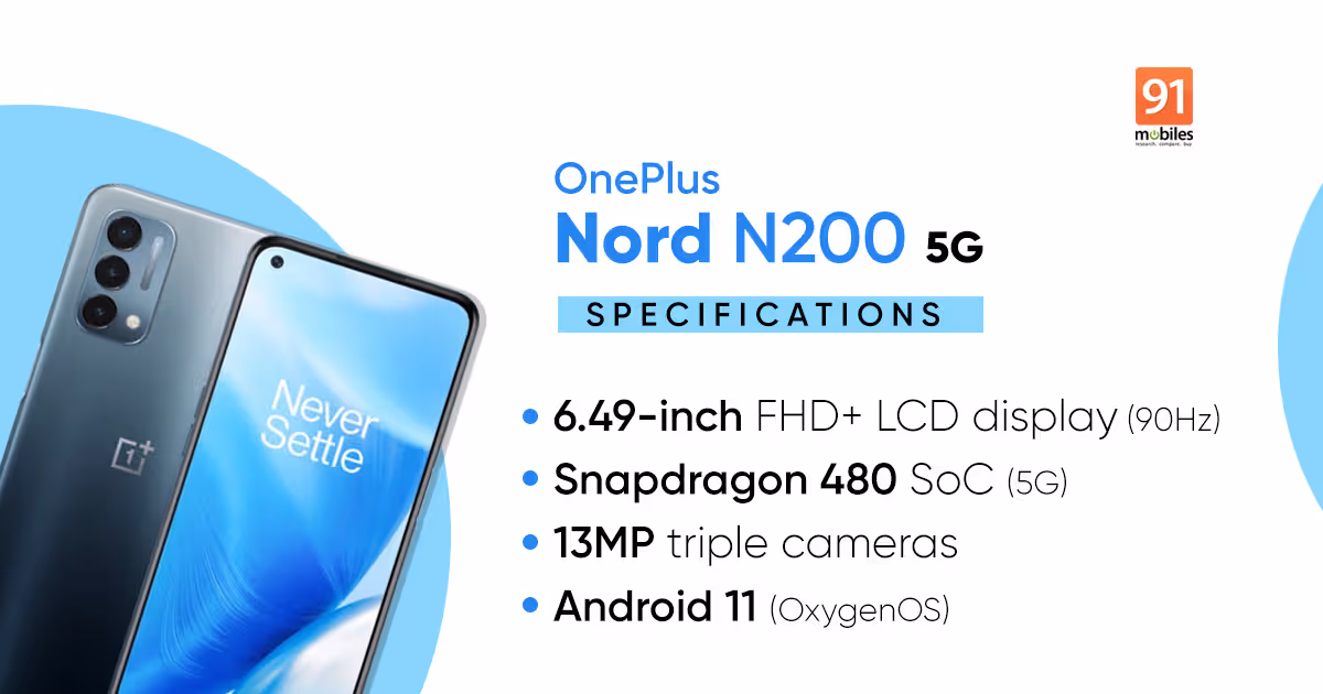 OnePlus Nord N200 5G goes official with Snapdragon 480: price, specifications