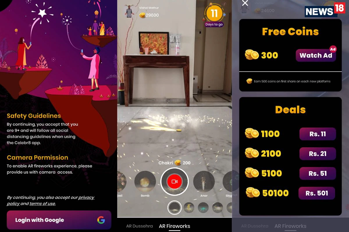 Diwali In Augmented Reality: Celebr8.world App Gets You Virtual Firecrackers, Diyas And More