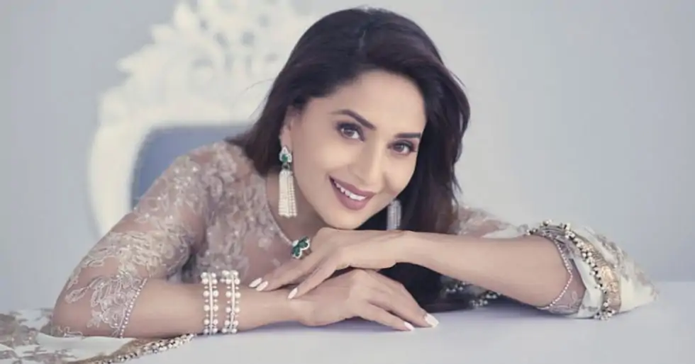Pictures: Madhuri Dixit stuns in a white lace outfit