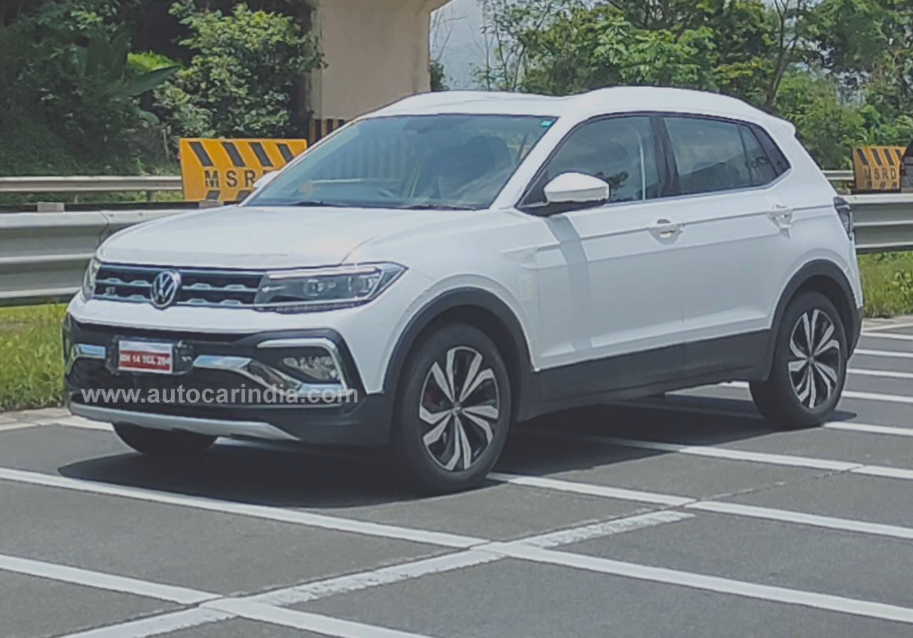 Production-spec Volkswagen Taigun spotted near Mumbai