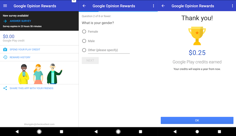 Google Opinion Rewards App Is Now Available in Thailand