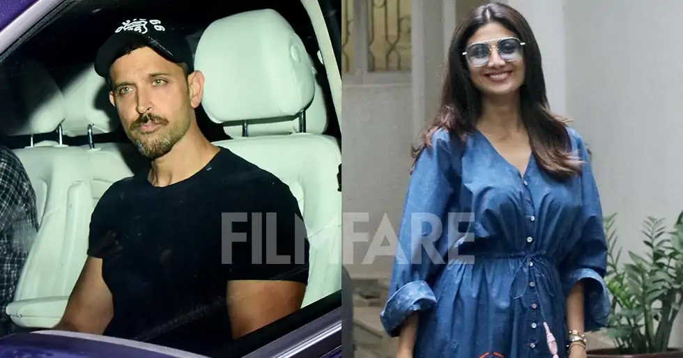 Pictures: Hrithik Roshan and Shilpa Shetty Kundra snapped out and about in the city
