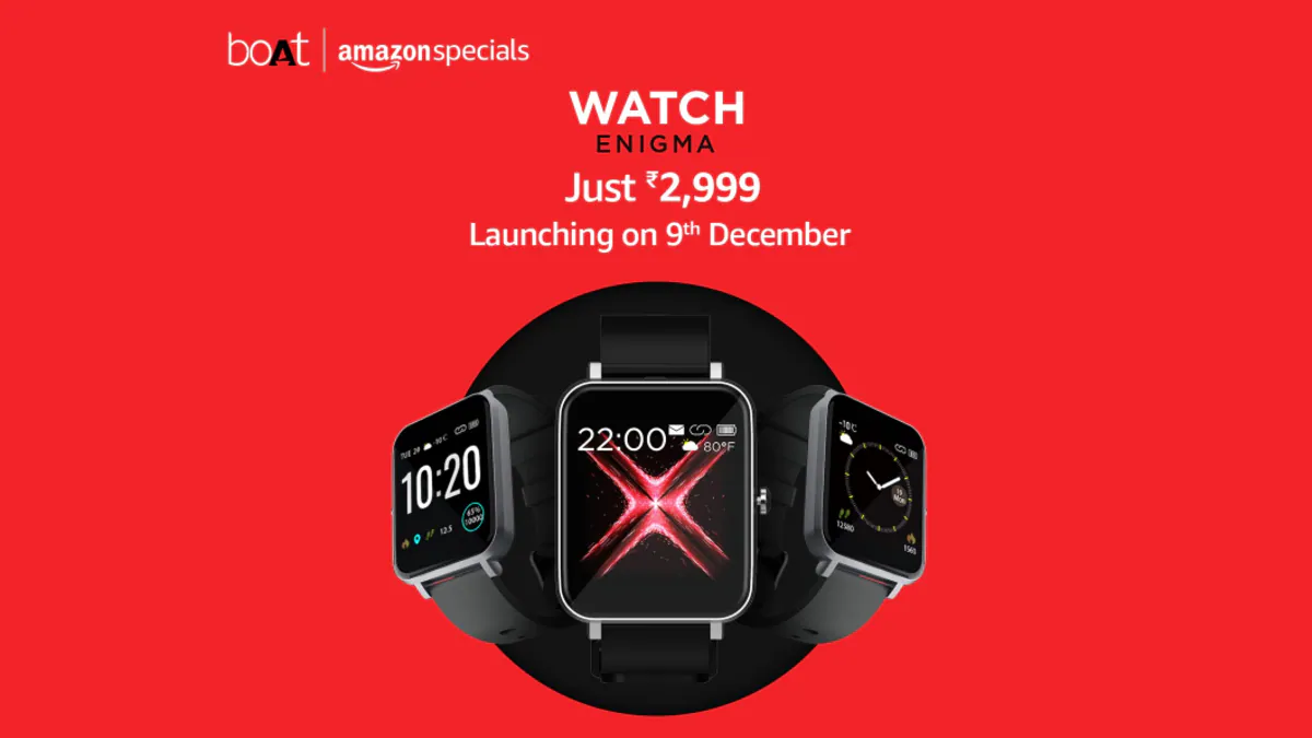 Boat Watch Enigma India Launch on December 9, Will Be Priced at Rs. 2,999