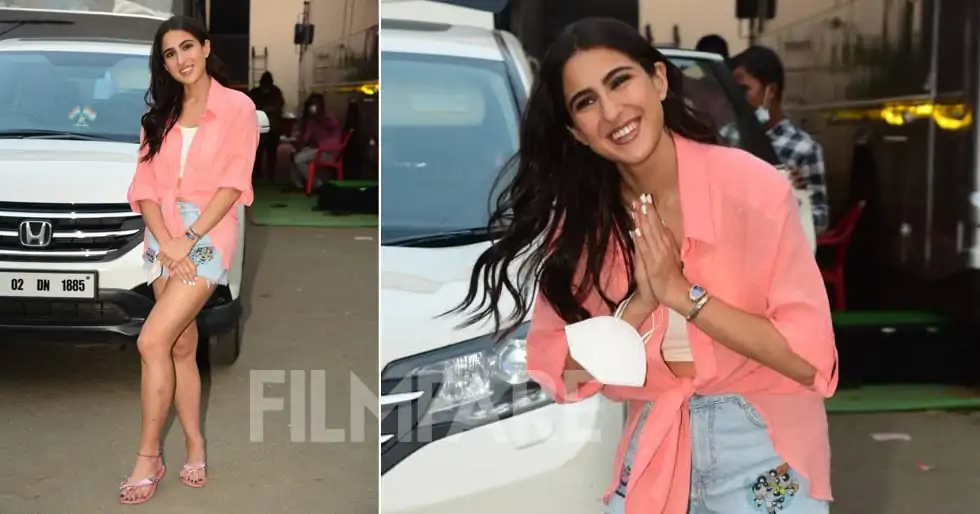 Pictures: Sara Ali Khan steps out to promote Coolie No.1