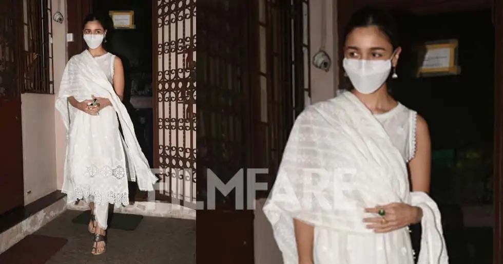 Pictures: Alia Bhatt rocks a white salwar kameez