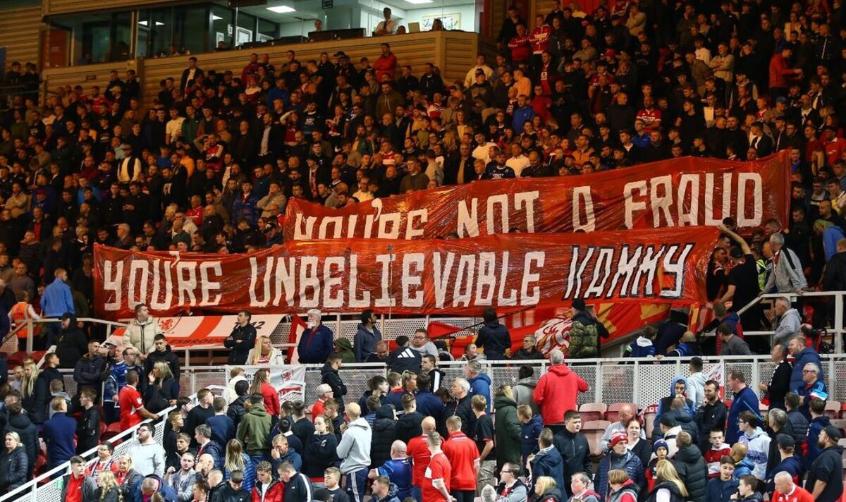 Middlesbrough fans show support for 'unbelievable' Chris Kamara
