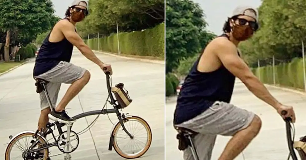 Shahid Kapoor shares happy vibes as he cycles his way around