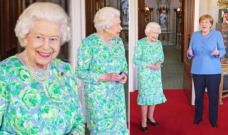 Queen Elizabeth gives nod to Germany wearing special emerald brooch to meet Angela Merkel