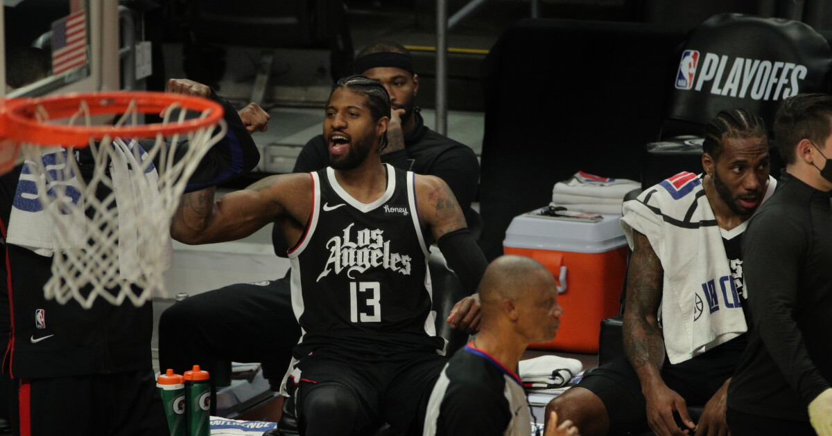 Plaschke: Paul George shows up in Game 3 win, giving the Clippers a chance in series