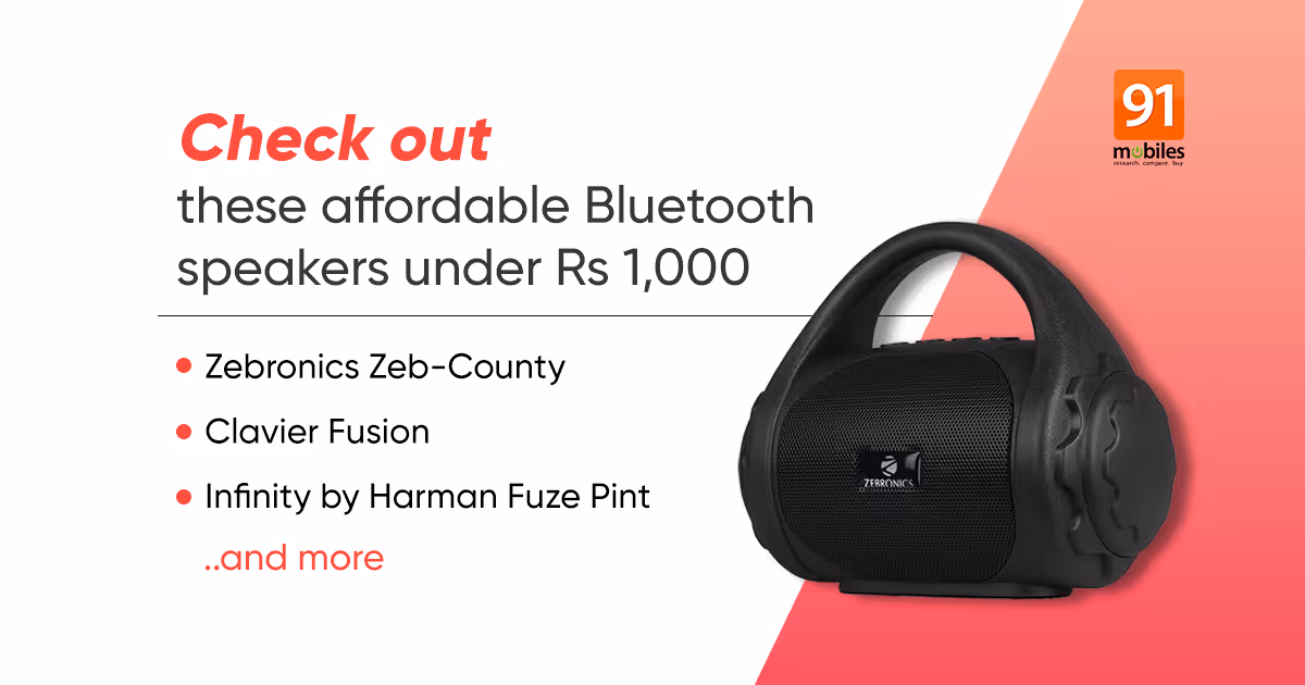 Best bluetooth speakers under Rs 1000 in India