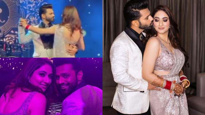 Rahul Vaidya-Disha Parmar's romantic dance to Mika Singh's performance, inside Dishul's wedding reception