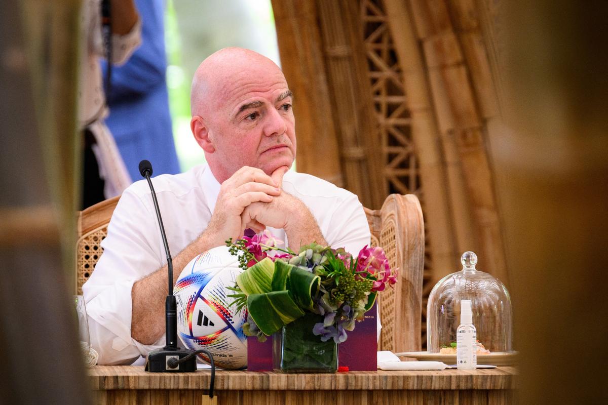 At G-20 meet, FIFA boss urges ceasefire in Ukraine during World Cup