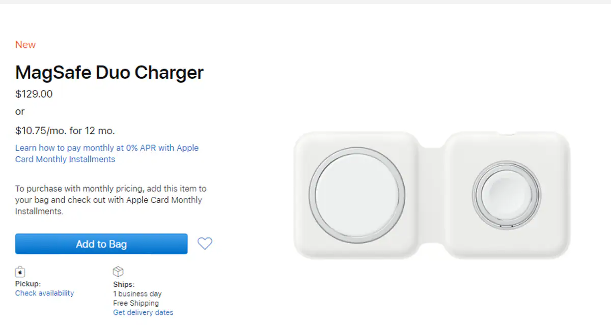 MagSafe Duo Wireless Charger Goes on Sale More Than a Month After Launch