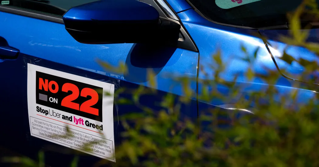 It’s a Ballot Fight for Survival for Gig Companies Like Uber