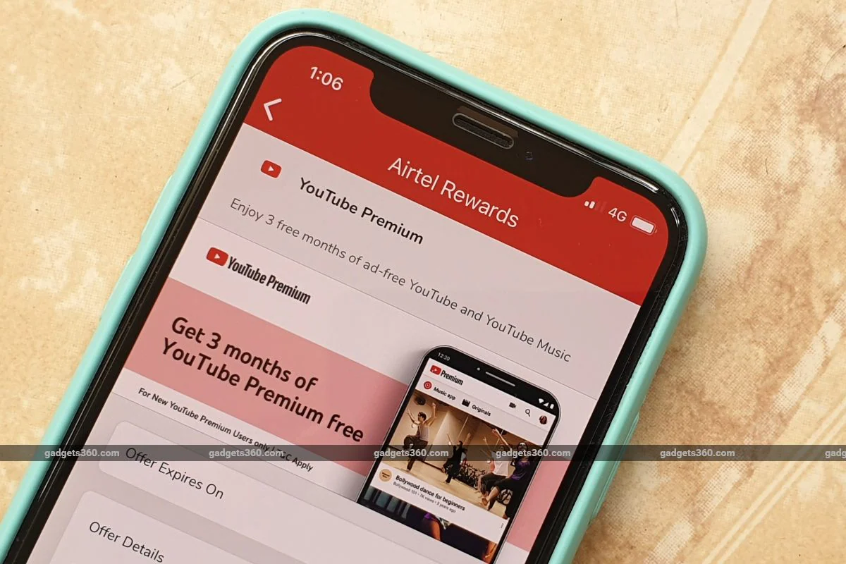 Airtel Starts Giving Free YouTube Premium Subscription for 3 Months