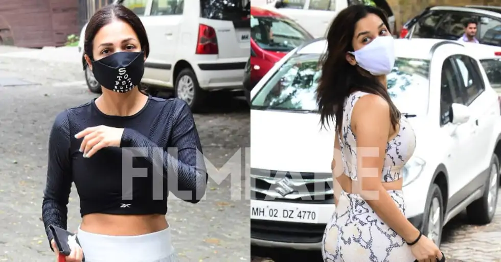 Malaika Arora and Sophie Choudry bump into each other during their morning walk