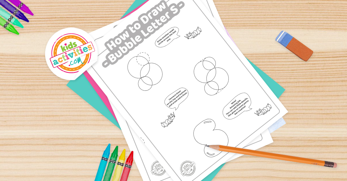 How to Draw the Letter S in Bubble Letter Graffiti | Kids Activities Blog