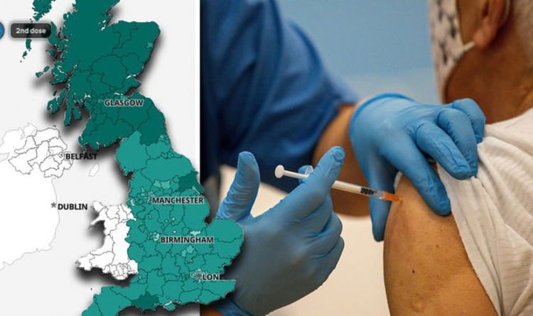 Covid vaccine: Latest data reveals three regions where EVERYONE has had their Covid jab