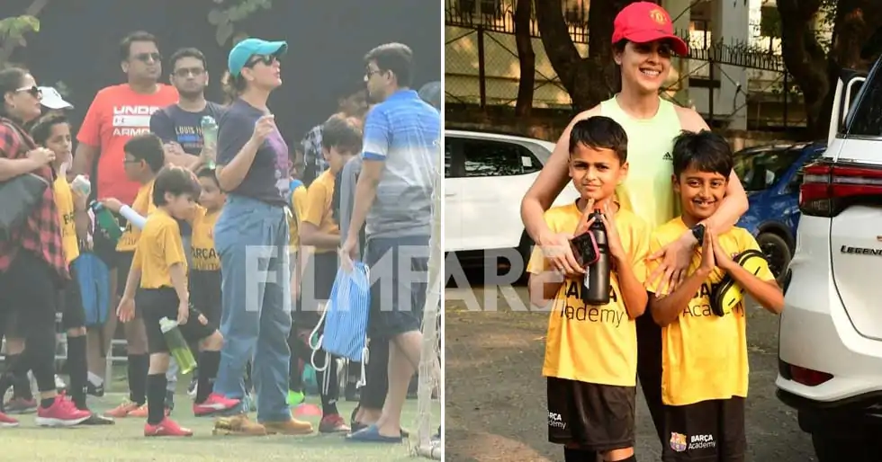 Kareena Kapoor Khan and Genelia D'Souza get clicked at a sports day event with their kids