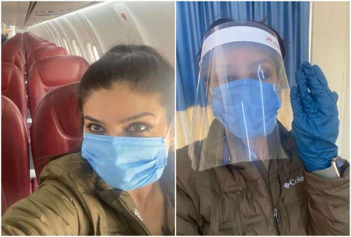 Raveena Tandon heads home after completing one of her longest outdoor schedules| PICS