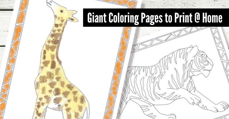 FREE Jumbo Coloring Pages for Kids...Giant Fun!