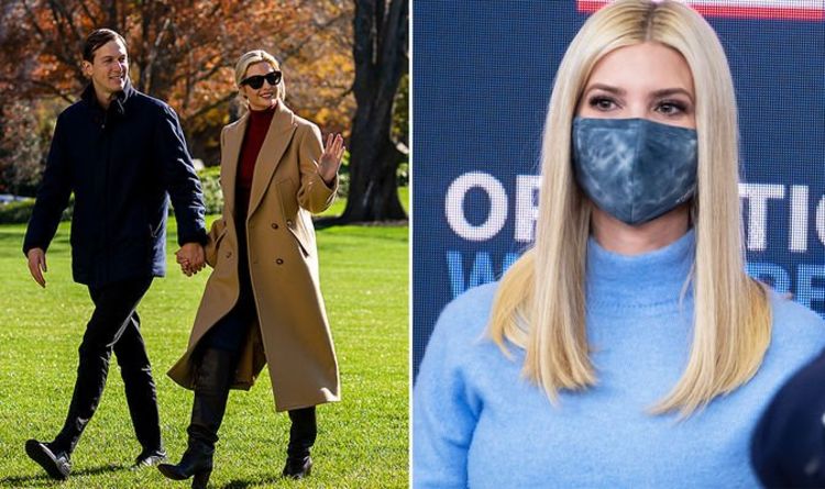 Ivanka Trump shimmers in high-necked dress as she cosies up to husband in romantic snap