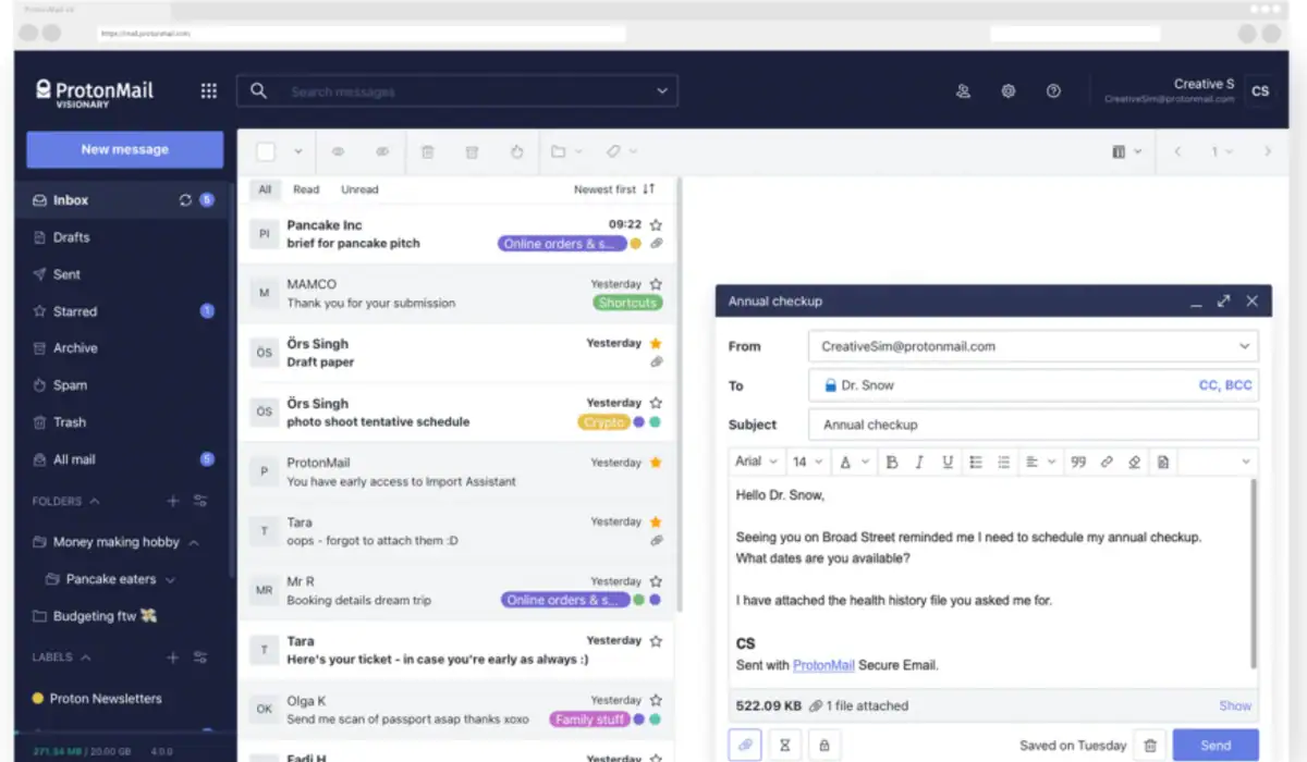 ProtonMail Redesigned With a ‘Modern’ Look, Themes to Take on Gmail