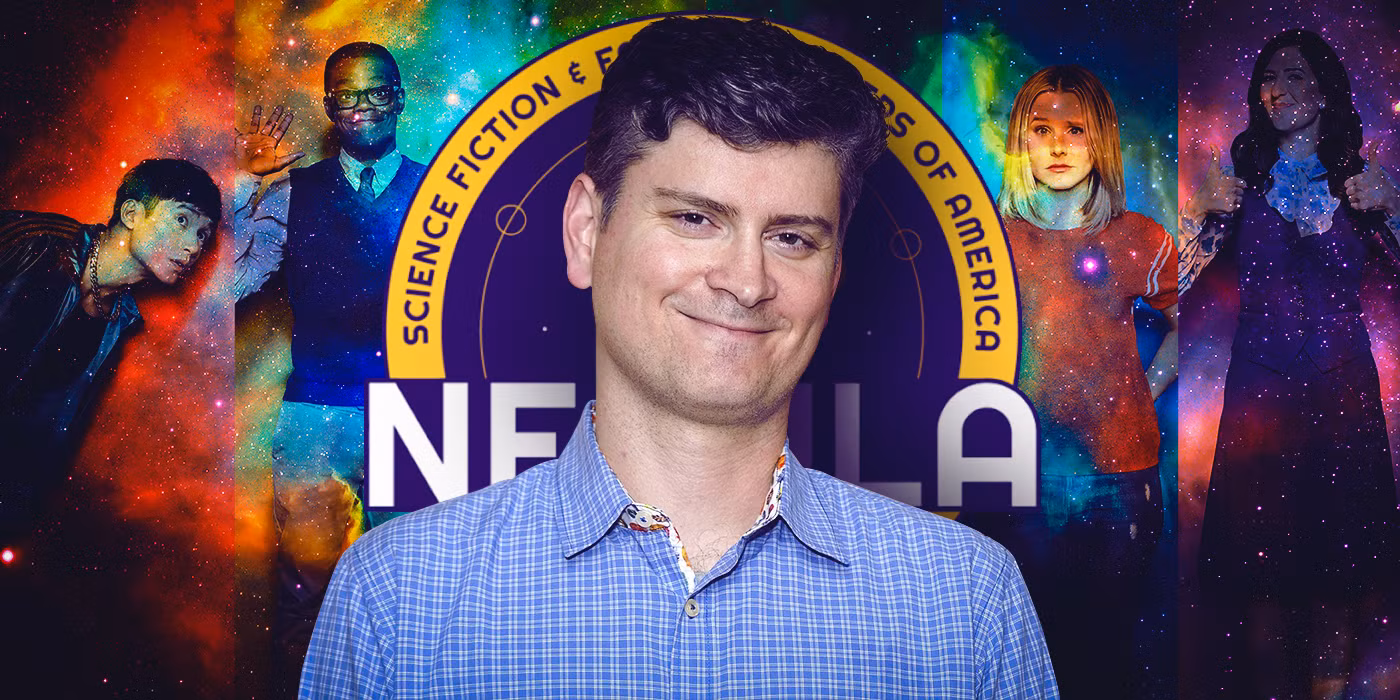Watch 'The Good Place' Creator Accept a Nebula Award in the Most Hilarious Way Possible