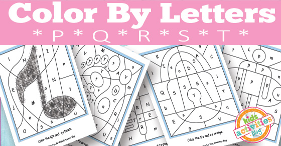 Fun And Easy Color By Letter P, Q, R, S, T, Worksheets For Preschoolers