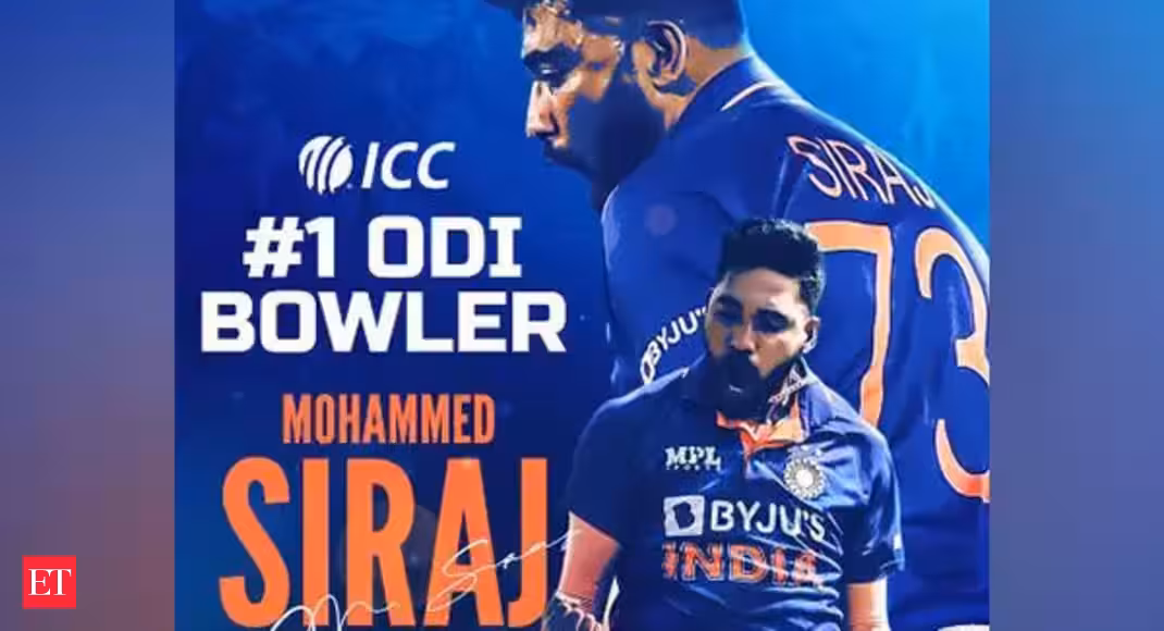 Mohammed Siraj claims top spot in ICC's ODI bowler rankings