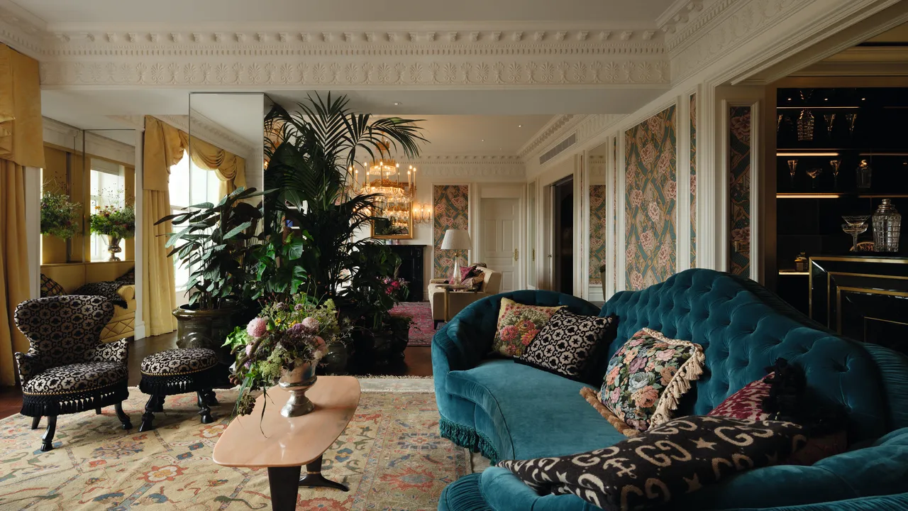 Inside The Royal Suite by Gucci at The Savoy, the most stylish hotel suite in London right now