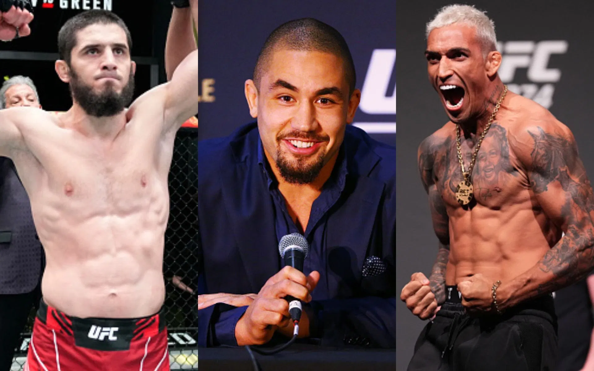 Robert Whittaker claims Islam Makhachev's "top, top-tier" wrestling will make Charles Oliveira's dependence on