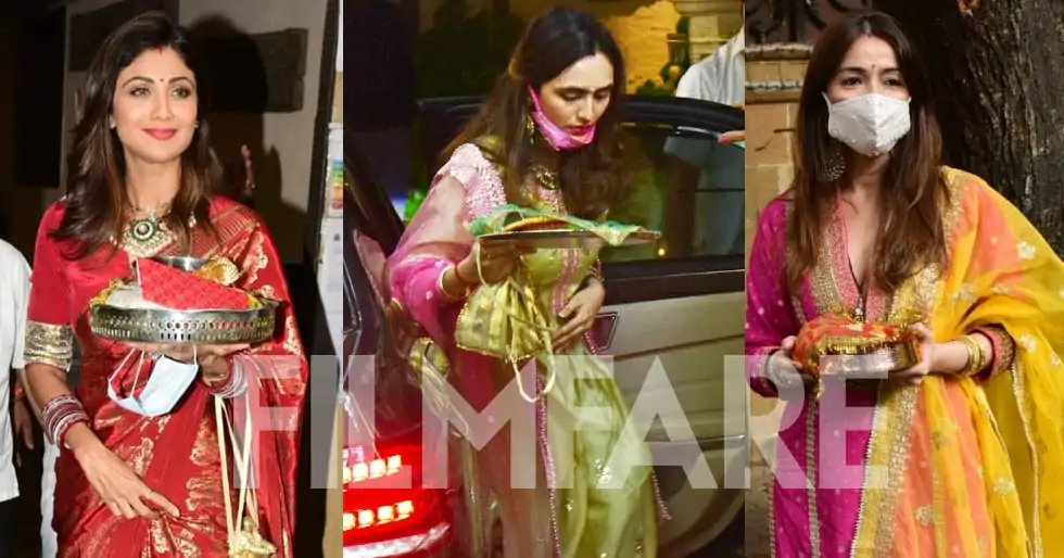 Shilpa Shetty Kundra joins the Karwa Chauth celebration at Anil Kapoor’s residence