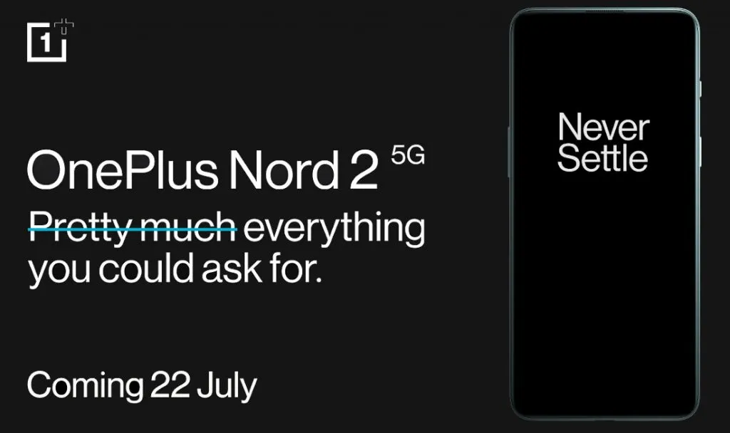 OnePlus Nord 2 5G to be launched in India on July 22 - Smartprix