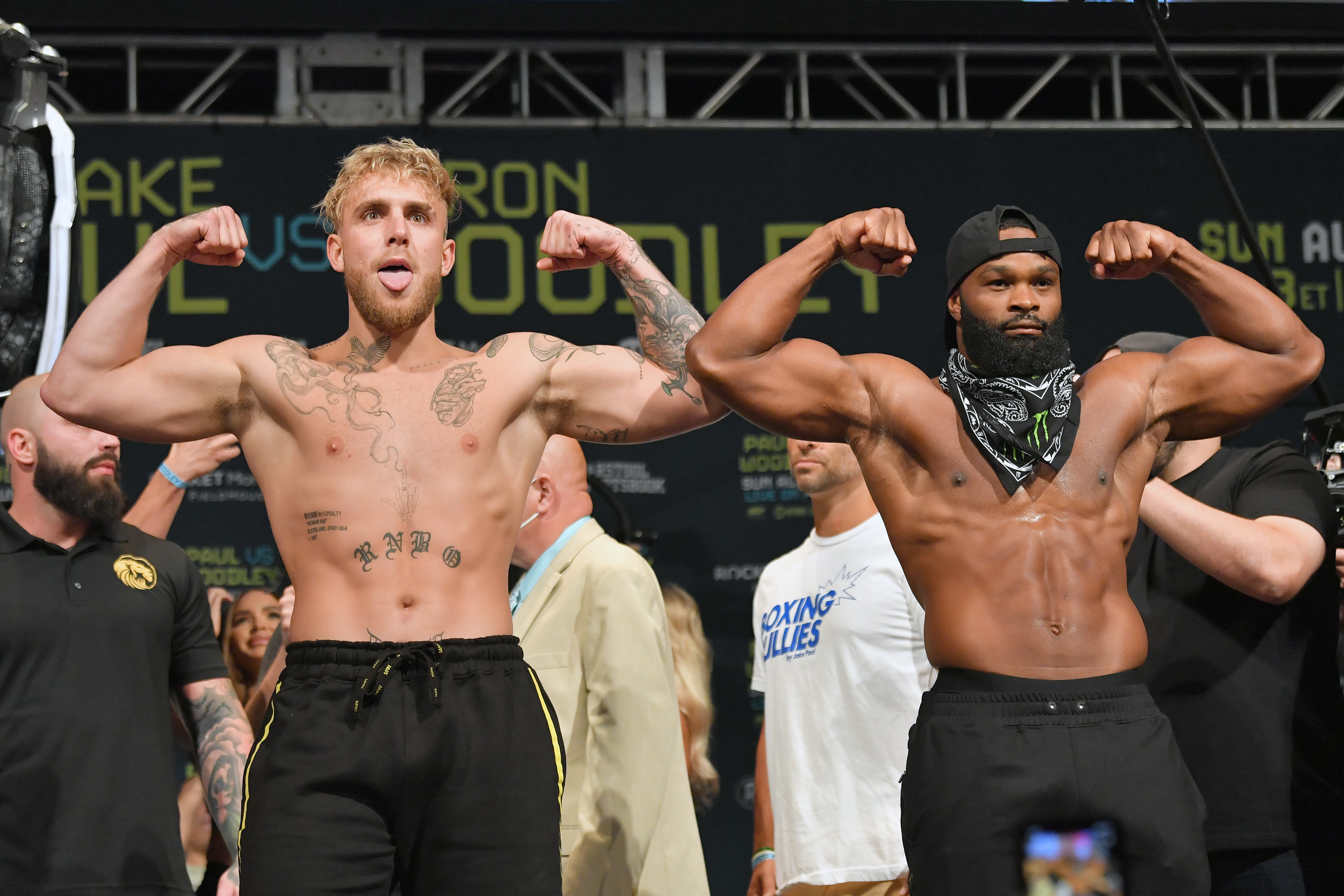 Which celebrities and influencers are at Jake Paul vs. Tyron Woodley?