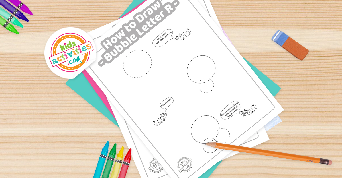 How to Draw the Letter R in Bubble Letter Graffiti | Kids Activities Blog