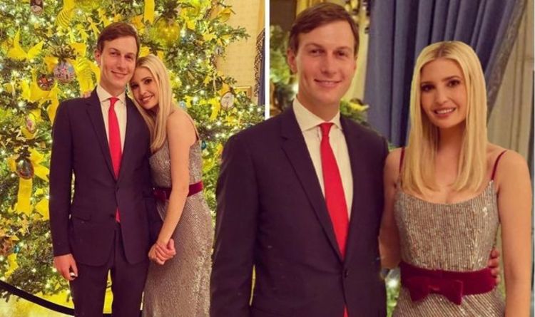 Ivanka Trump recycles £2,000 festive dress as she tours White House Christmas decor
