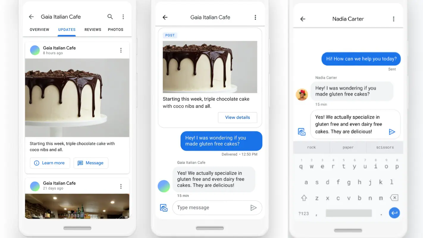 Google Maps, Search Getting Messaging Capabilities and Customer Insights