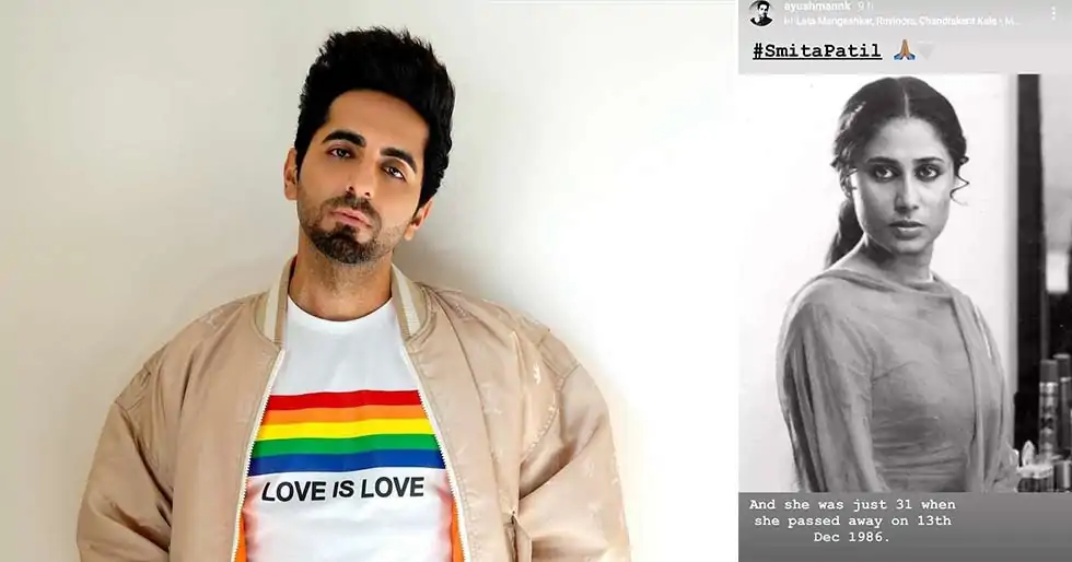 Ayushmann Khurrana remembers the late Smita Patil on her 34th death anniversary