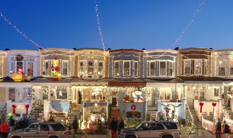 Britain’s homes decked out with Christmas lights as people seek to brighten up streets