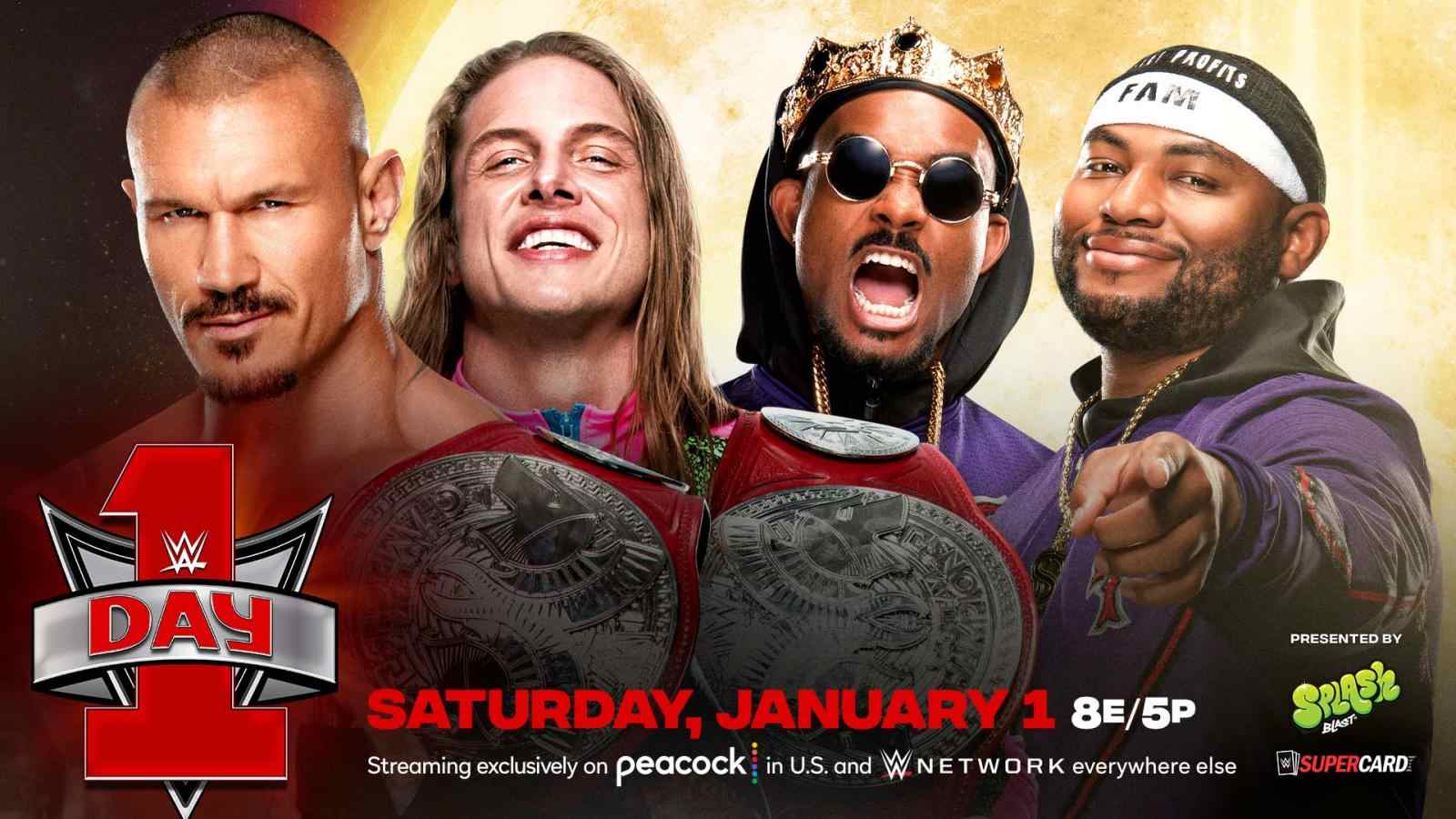 WWE Day 1 pay-per-view full match card with predictions