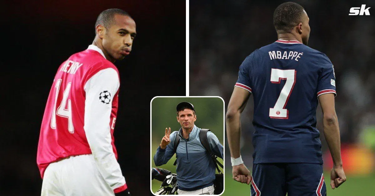 Bayern Munich legend Thomas Muller chooses between PSG superstar Kylian Mbappe and Arsenal legend Thierry Henr