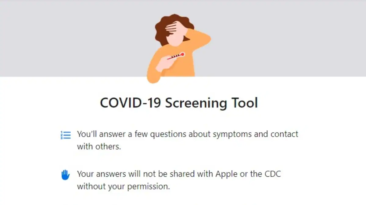 Apple’s COVID-19 App Updated With New Screening Questions, Recommendations
