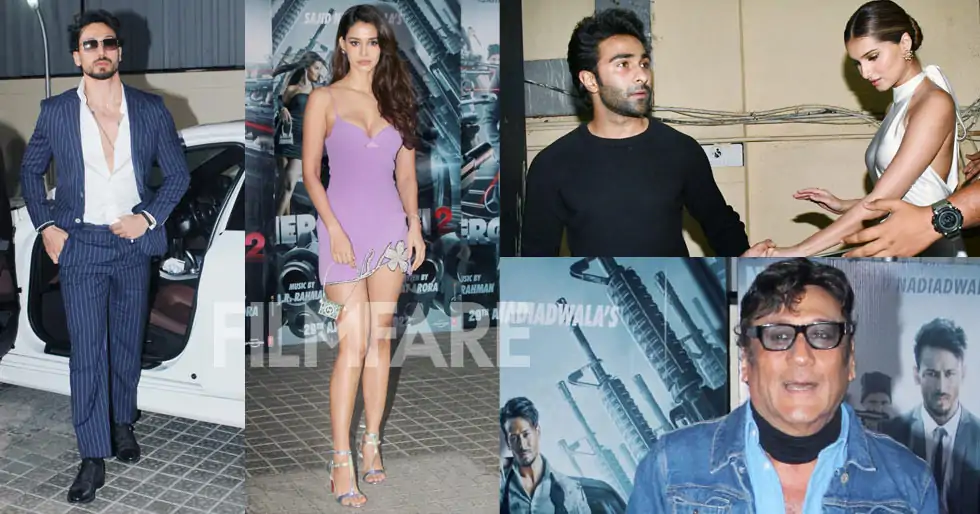 Tiger Shroff, Disha Patani, Tara Sutaria and others clicked at Heropanti 2's screening